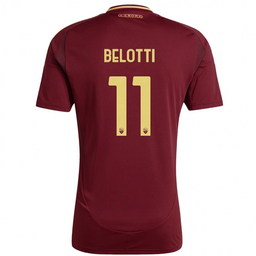 Danxen Dámské Andrea Belotti #11 Červená Hnědá Zlatá Domů Hráčské Dresy 2024/25 Dres