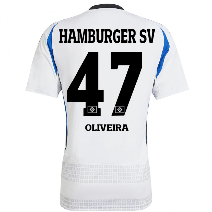 Danxen Dámské Nicolas Oliveira #47 Bílá Modrá Domů Hráčské Dresy 2024/25 Dres