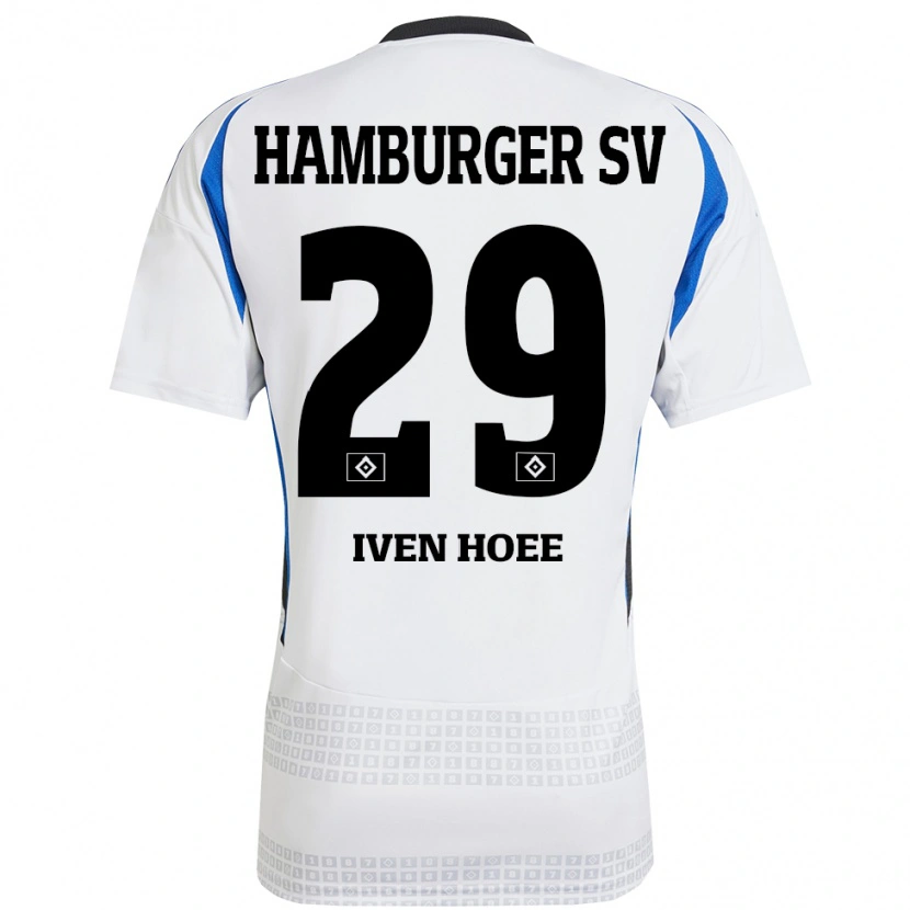 Danxen Dámské Lennart Iven Hoee #29 Bílá Modrá Domů Hráčské Dresy 2024/25 Dres
