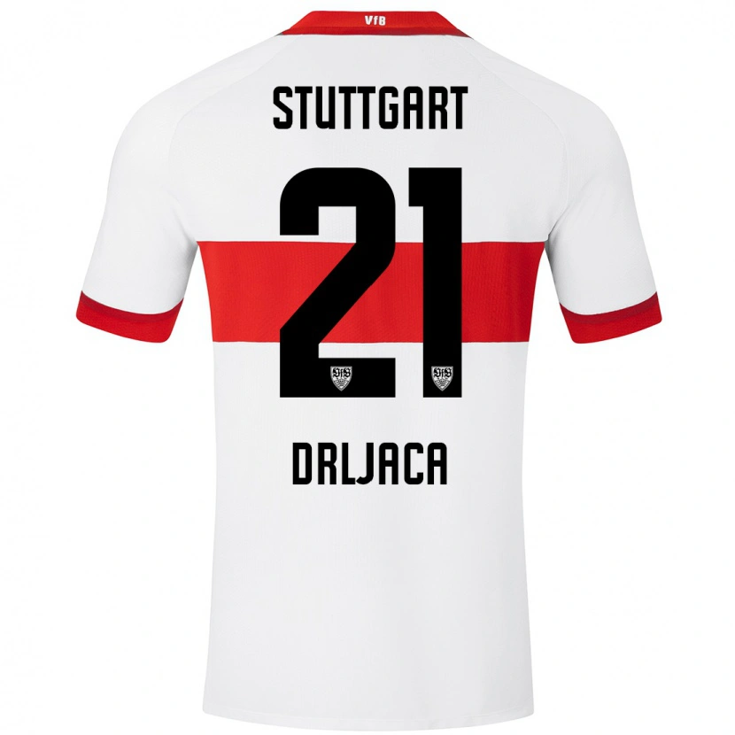 Danxen Dámské Stefan Drljaca #21 Bílá Červená Domů Hráčské Dresy 2024/25 Dres