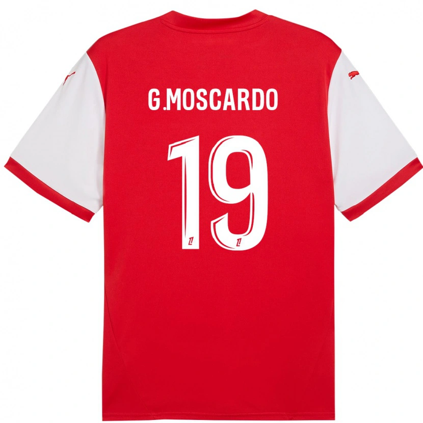 Danxen Dámské Gabriel Moscardo #19 Červená Bílá Domů Hráčské Dresy 2024/25 Dres