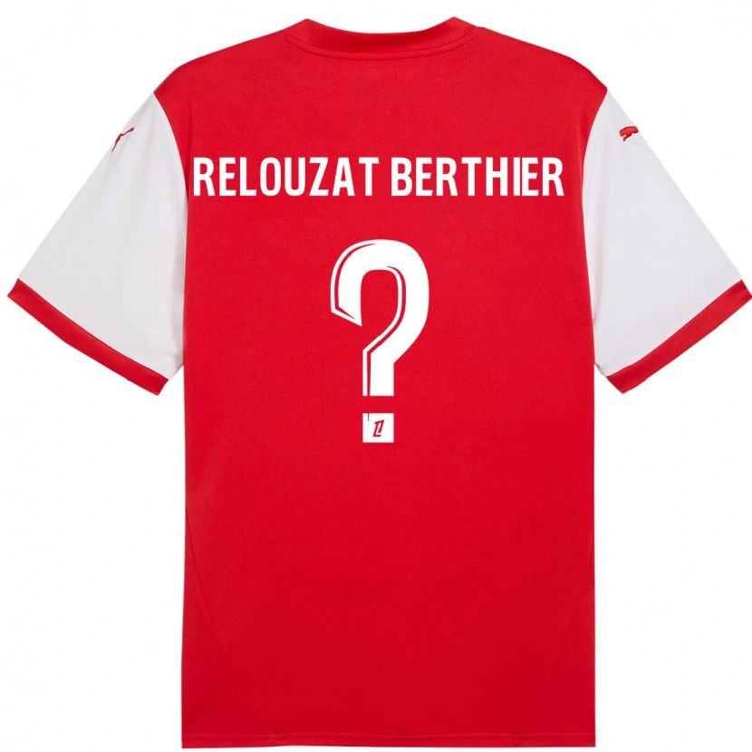 Danxen Dámské Maxime Relouzat Berthier #0 Červená Bílá Domů Hráčské Dresy 2024/25 Dres