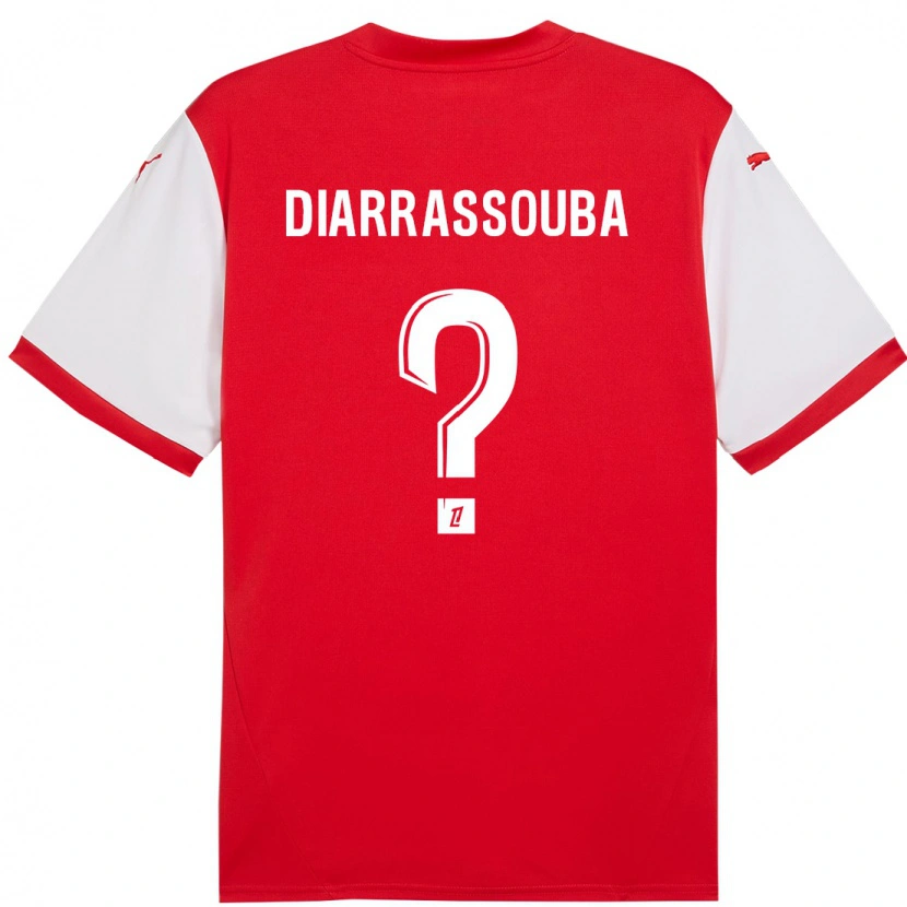 Danxen Dámské Tidiane Diarrassouba #0 Červená Bílá Domů Hráčské Dresy 2024/25 Dres