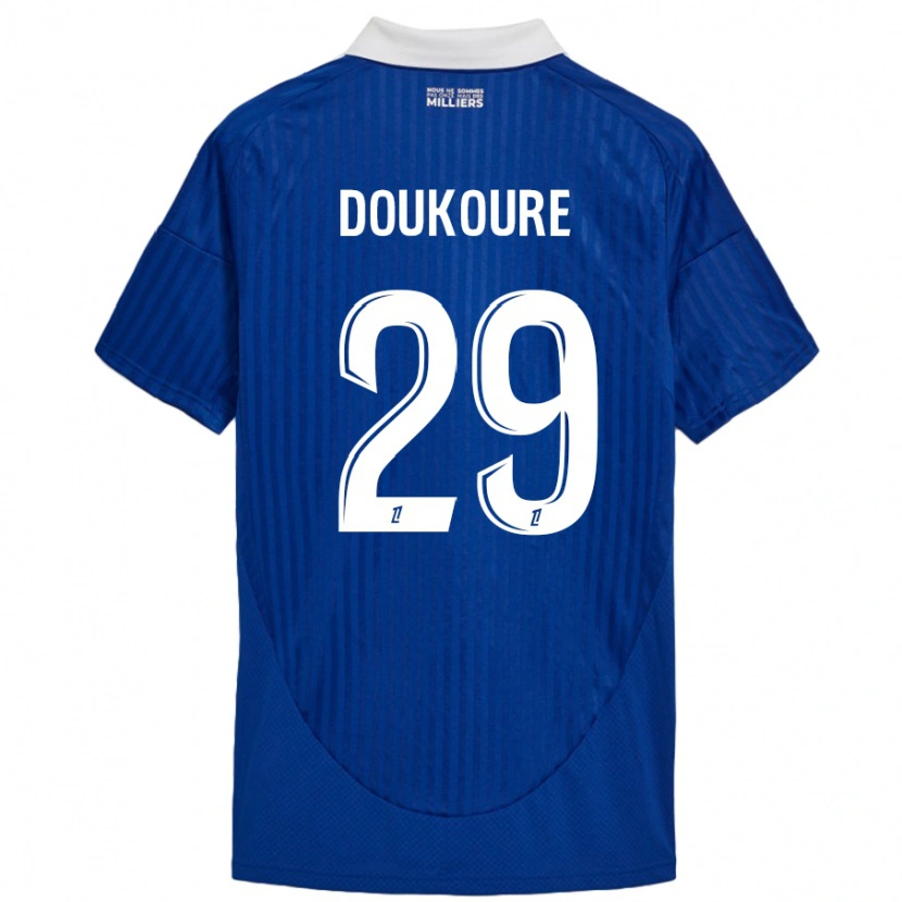 Danxen Dámské Ismaël Doukouré #29 Modrá Bílá Domů Hráčské Dresy 2024/25 Dres