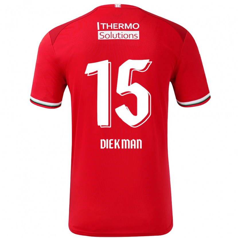 Danxen Dámské Jill Diekman #15 Červená Bílá Domů Hráčské Dresy 2024/25 Dres