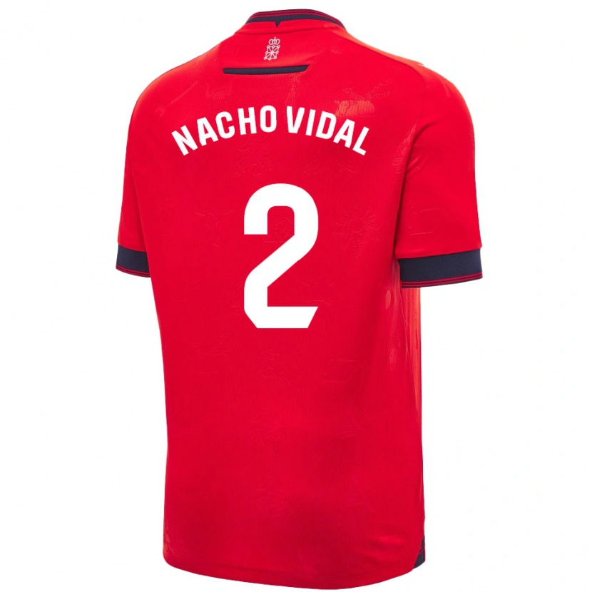 Danxen Dámské Nacho Vidal #2 Červená Bílá Domů Hráčské Dresy 2024/25 Dres