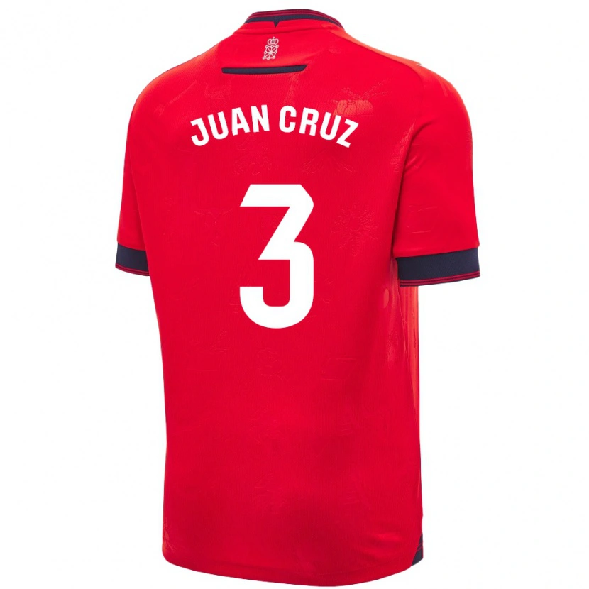 Danxen Dámské Juan Cruz #3 Červená Bílá Domů Hráčské Dresy 2024/25 Dres