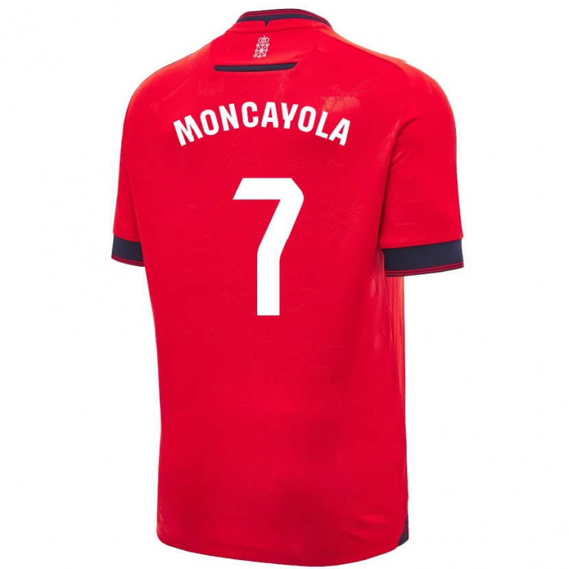 Danxen Dámské Jon Moncayola #7 Červená Bílá Domů Hráčské Dresy 2024/25 Dres