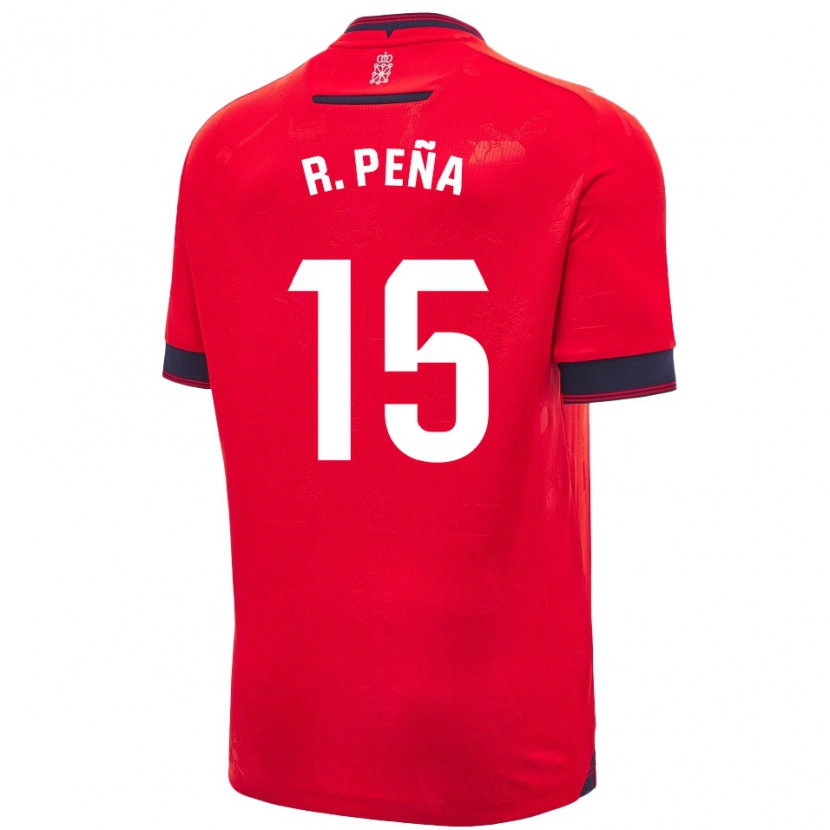 Danxen Dámské Rubén Peña #15 Červená Bílá Domů Hráčské Dresy 2024/25 Dres