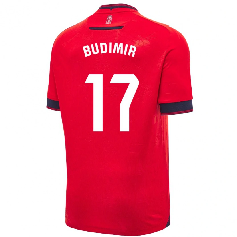 Danxen Dámské Ante Budimir #17 Červená Bílá Domů Hráčské Dresy 2024/25 Dres
