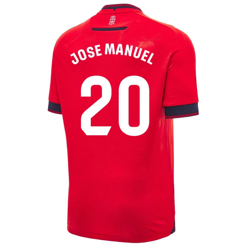 Danxen Dámské José Manuel Arnáiz #20 Červená Bílá Domů Hráčské Dresy 2024/25 Dres