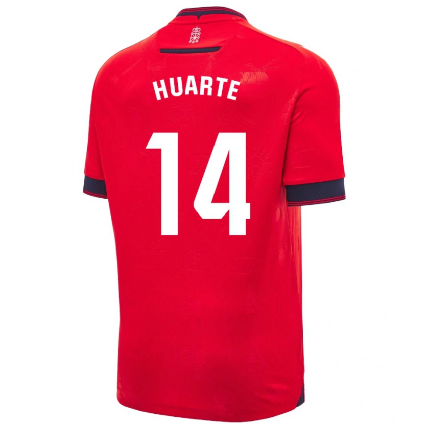 Danxen Dámské Xabi Huarte #14 Červená Bílá Domů Hráčské Dresy 2024/25 Dres