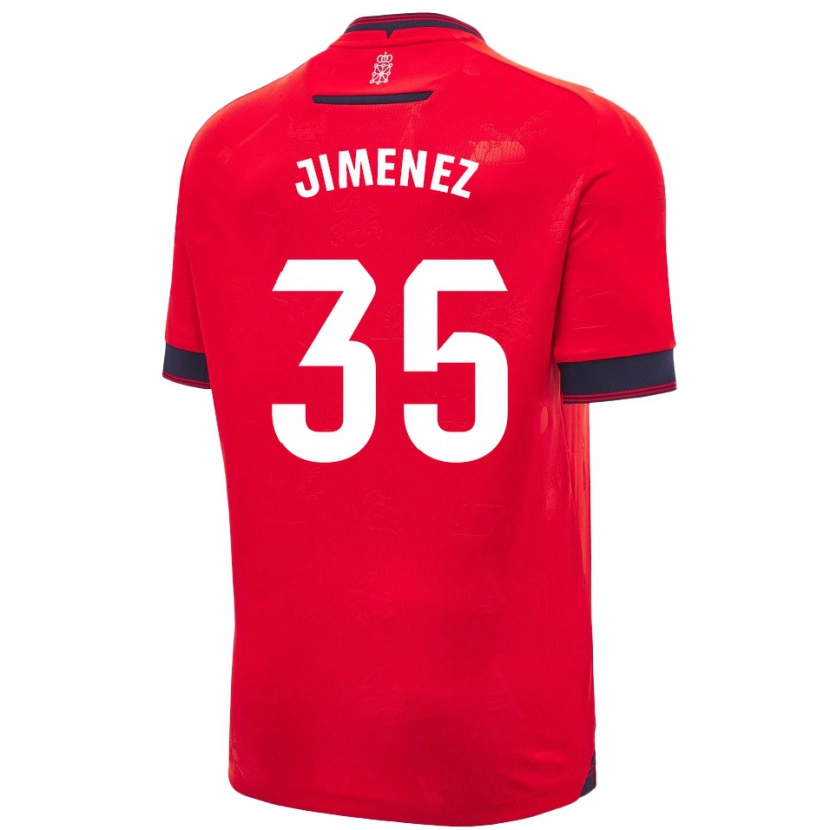 Danxen Dámské Álex Jimenez #35 Červená Bílá Domů Hráčské Dresy 2024/25 Dres