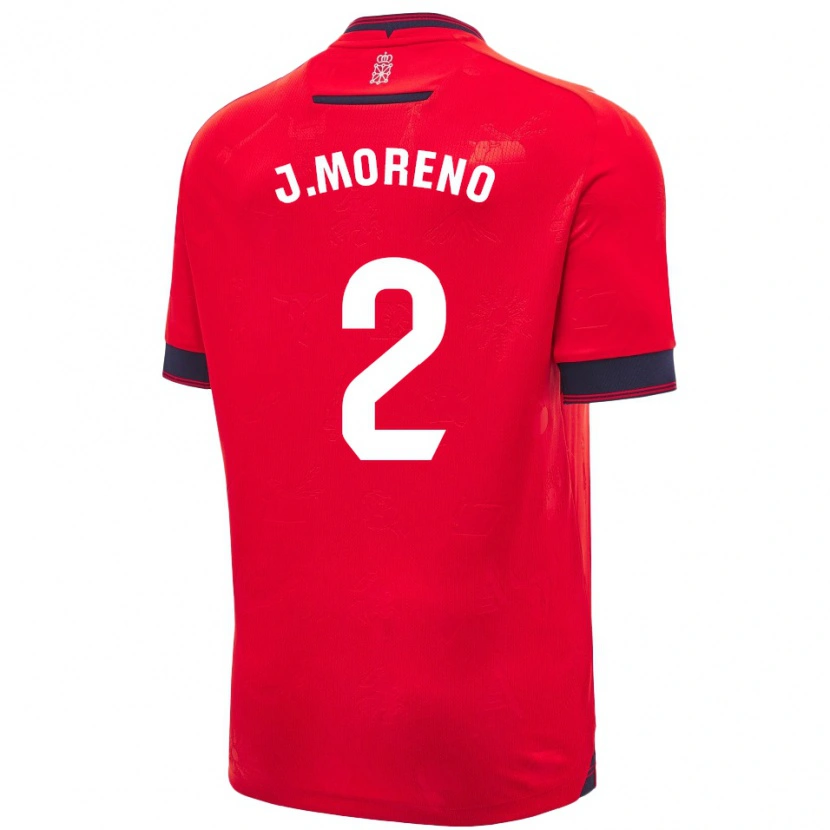 Danxen Dámské Jorge Moreno #2 Červená Bílá Domů Hráčské Dresy 2024/25 Dres