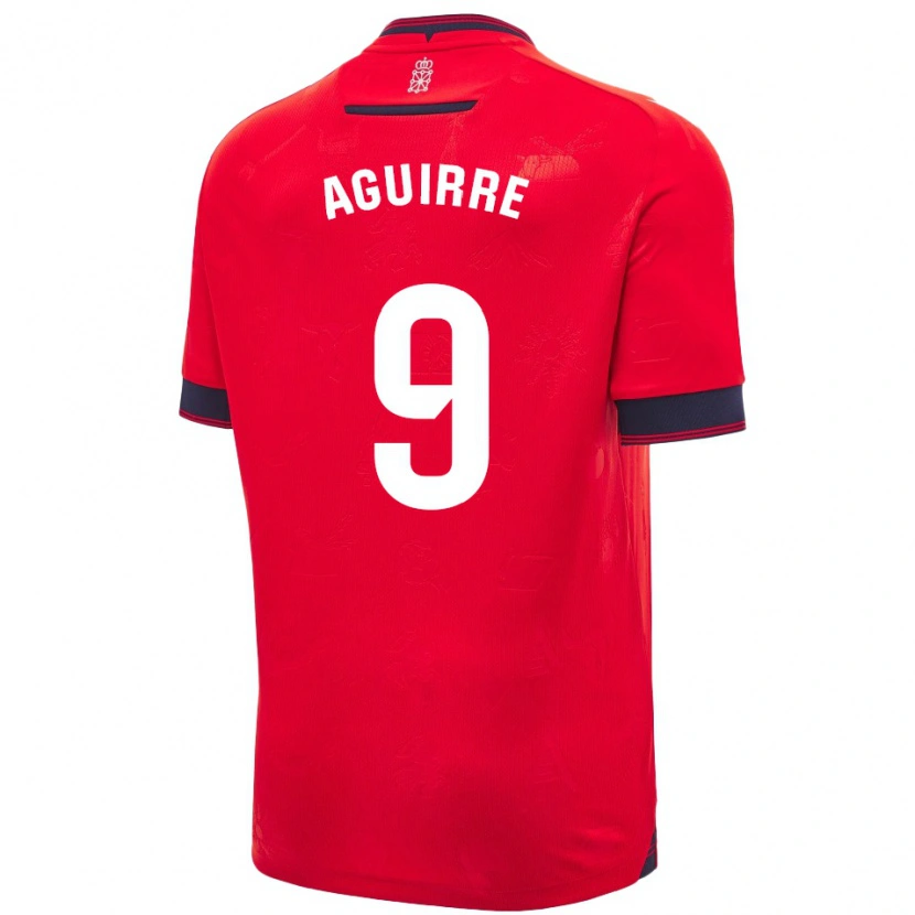 Danxen Dámské Jorge Aguirre #9 Červená Bílá Domů Hráčské Dresy 2024/25 Dres
