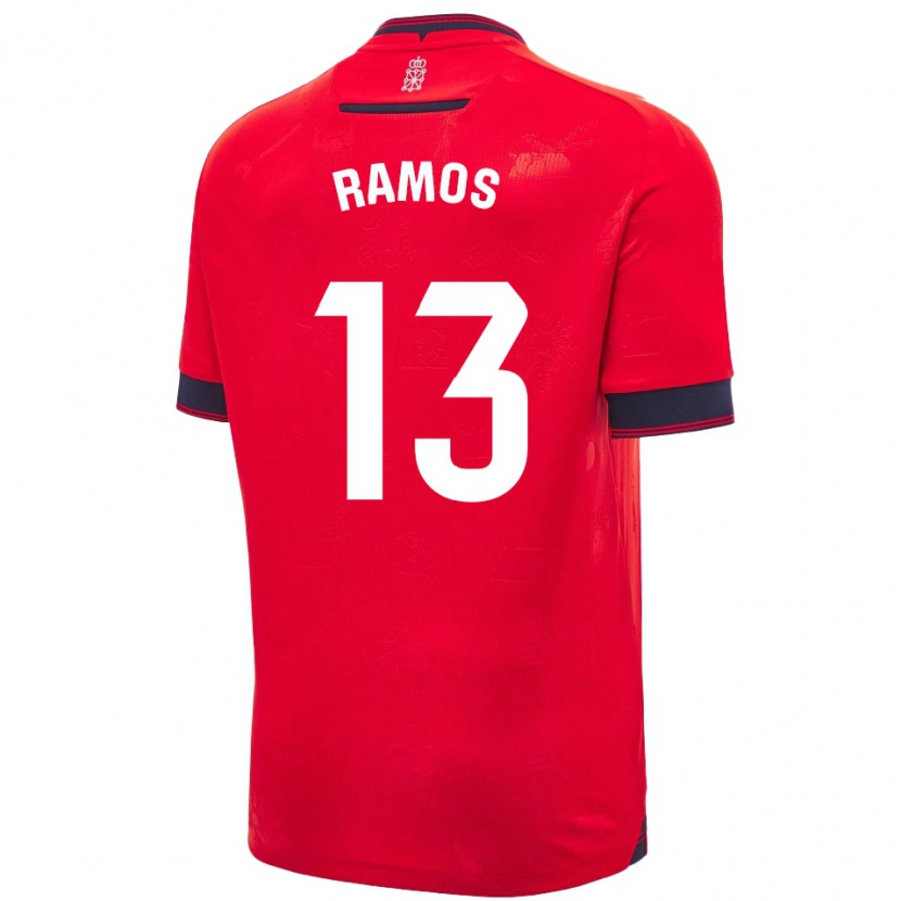 Danxen Dámské Darío Ramos #13 Červená Bílá Domů Hráčské Dresy 2024/25 Dres