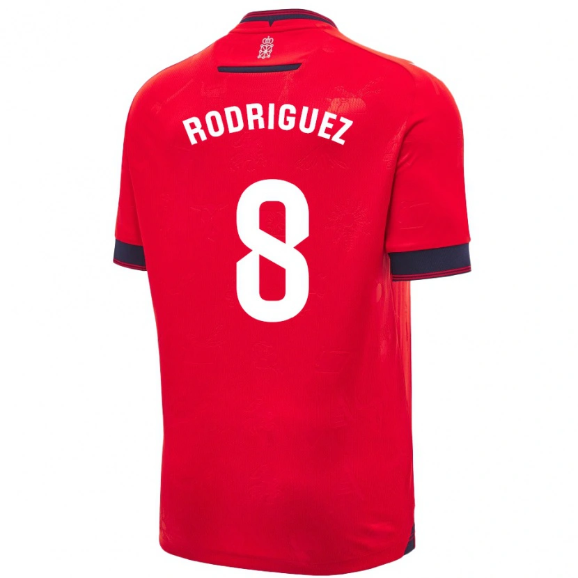 Danxen Dámské Vanessa Rodríguez Iribarren #8 Červená Bílá Domů Hráčské Dresy 2024/25 Dres