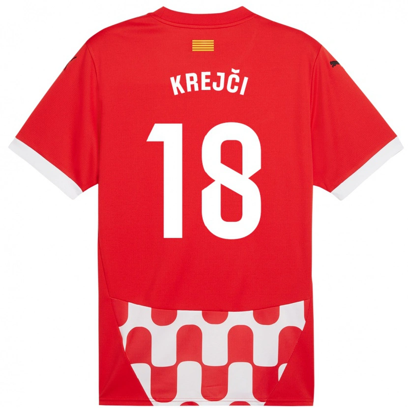 Danxen Dámské Ladislav Krejci #18 Červená Bílá Domů Hráčské Dresy 2024/25 Dres