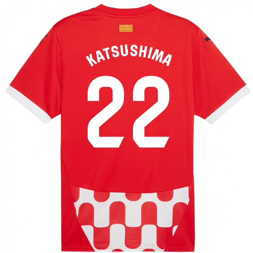 Danxen Dámské Shinnosuke Katsushima #22 Červená Bílá Domů Hráčské Dresy 2024/25 Dres
