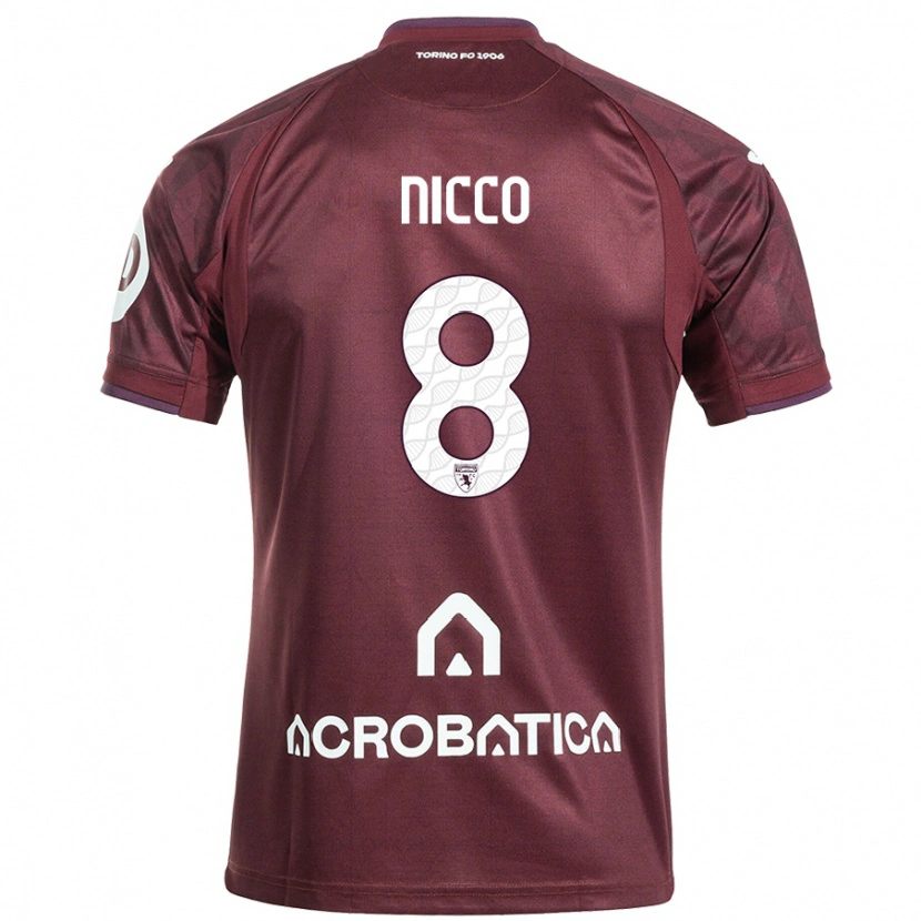 Danxen Dámské Giada Nicco #8 Kaštanově Bílá Domů Hráčské Dresy 2024/25 Dres