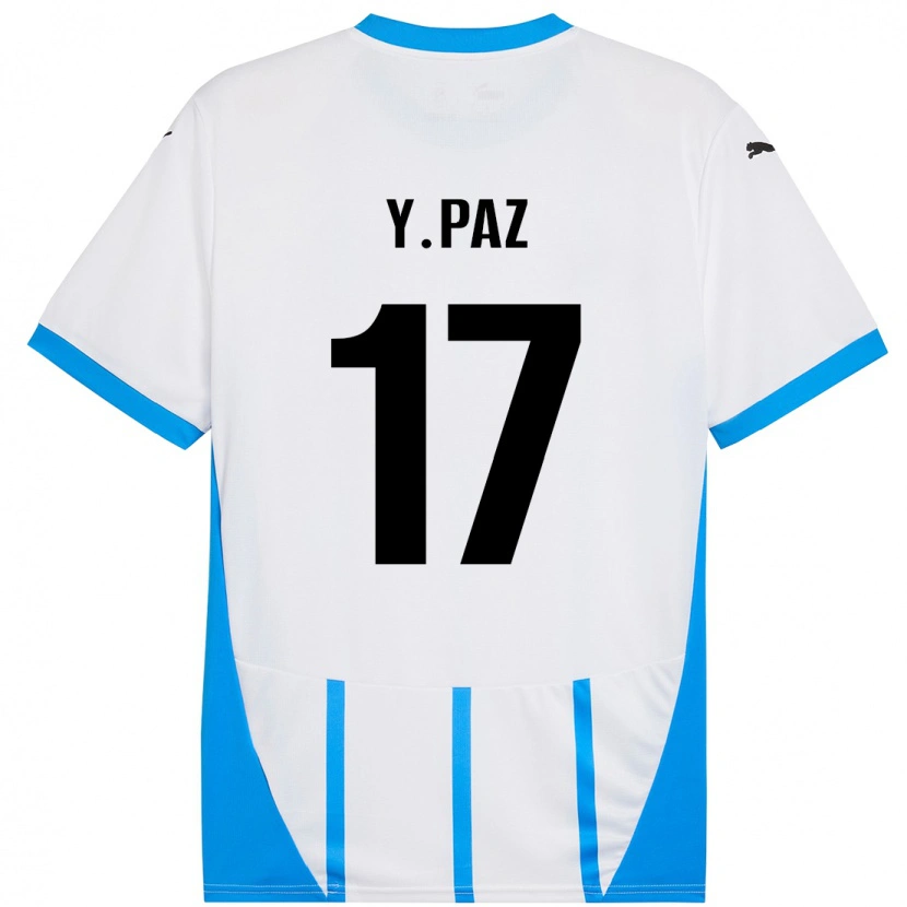 Danxen Dámské Yeferson Paz #17 Bílá Modrá Daleko Hráčské Dresy 2024/25 Dres
