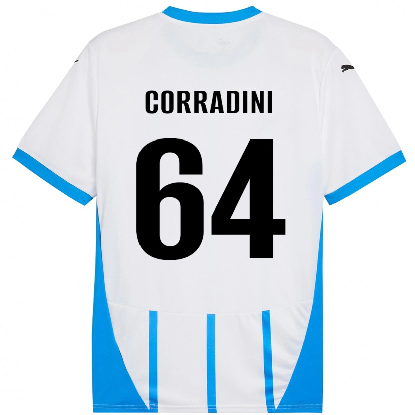 Danxen Dámské Francesco Corradini #64 Bílá Modrá Daleko Hráčské Dresy 2024/25 Dres