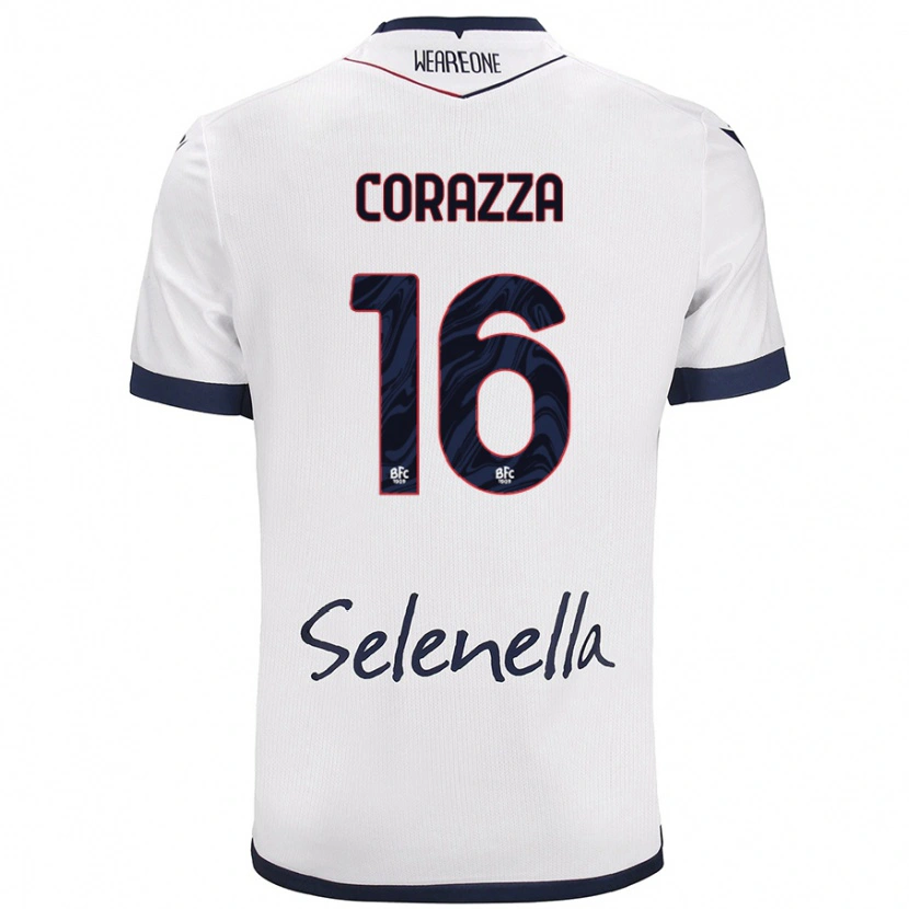Danxen Dámské Tommaso Corazza #16 Bílá Královská Modrá Daleko Hráčské Dresy 2024/25 Dres