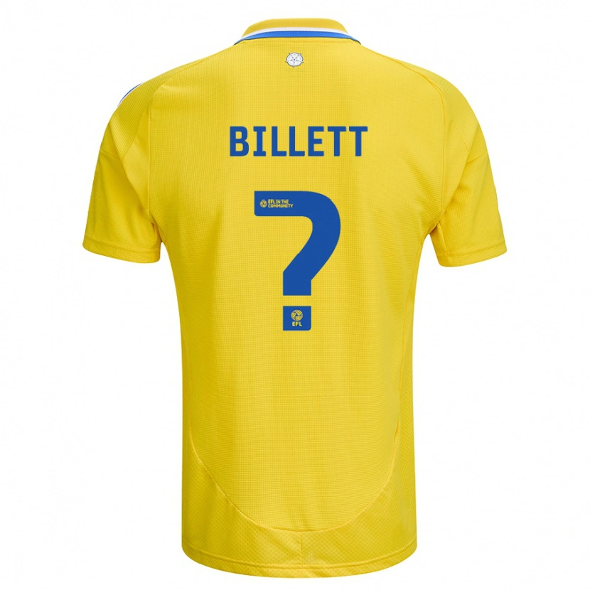 Danxen Dámské Joe Billett #0 Žlutá Modrá Daleko Hráčské Dresy 2024/25 Dres