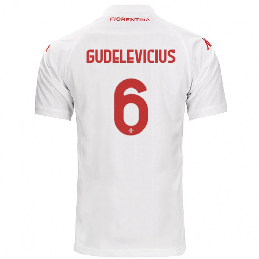 Danxen Dámské Ernestas Gudelevicius #6 Bílý Daleko Hráčské Dresy 2024/25 Dres