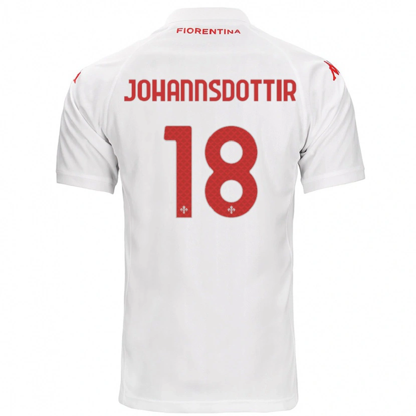 Danxen Dámské Alexandra Jóhannsdóttir #18 Bílý Daleko Hráčské Dresy 2024/25 Dres