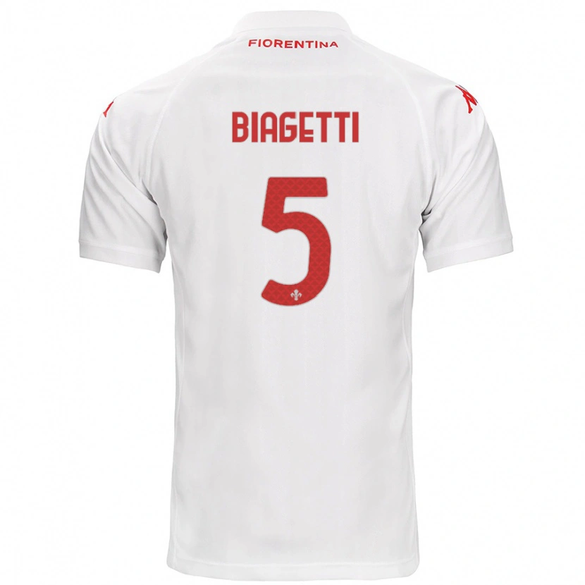 Danxen Dámské Christian Biagetti #5 Bílý Daleko Hráčské Dresy 2024/25 Dres