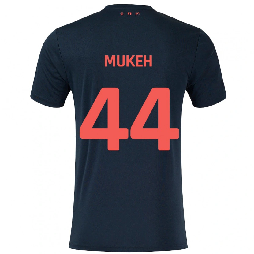 Danxen Dámské Joshua Mukeh #44 Černá Červená Daleko Hráčské Dresy 2024/25 Dres