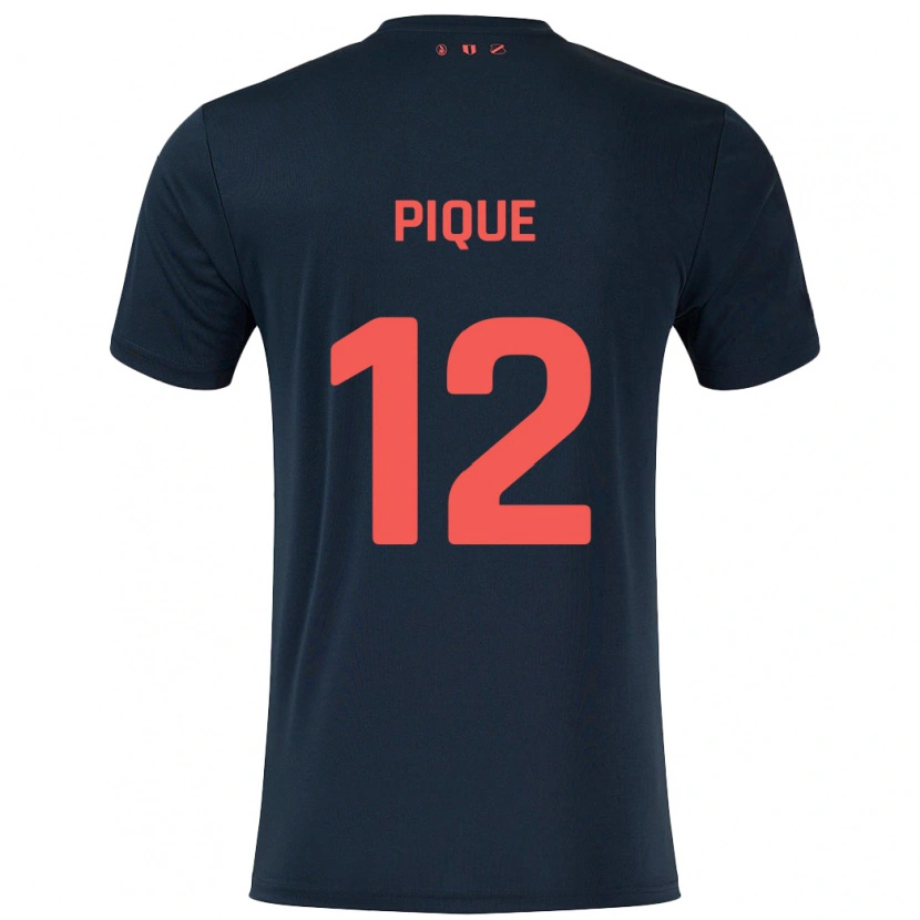 Danxen Dámské Naomi Piqué #12 Černá Červená Daleko Hráčské Dresy 2024/25 Dres