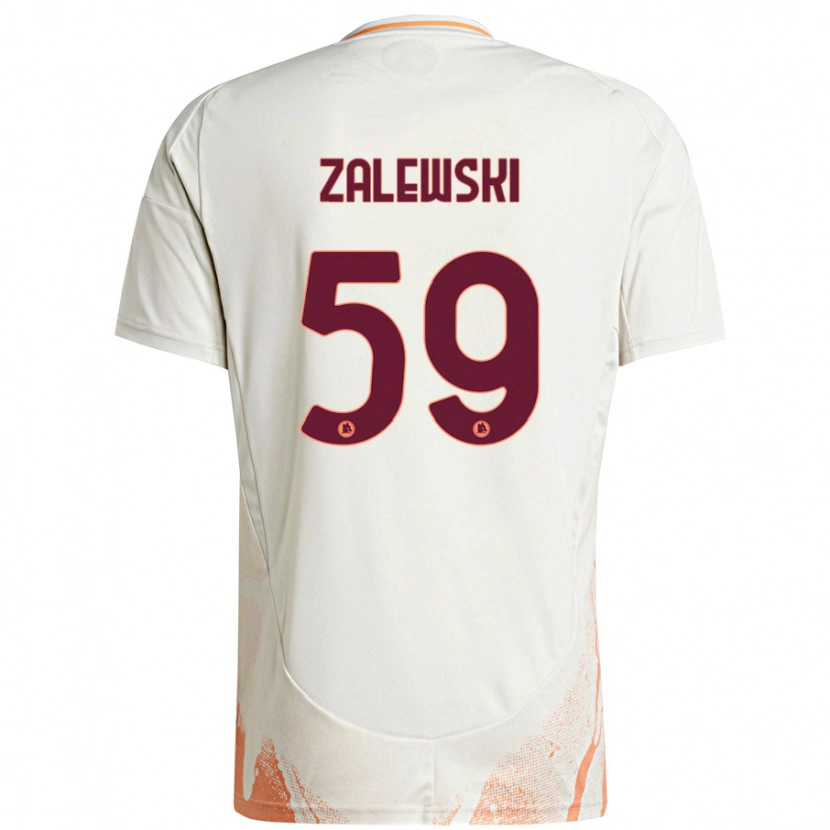 Danxen Dámské Nicola Zalewski #59 Krémová Bílá Oranžová Daleko Hráčské Dresy 2024/25 Dres