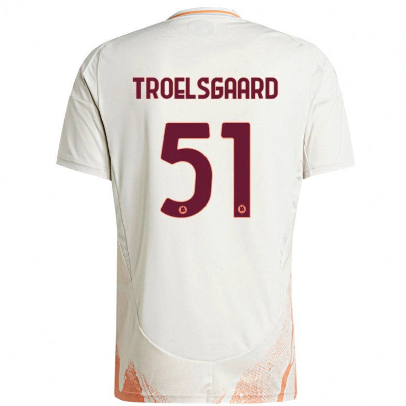 Danxen Dámské Sanne Troelsgaard #51 Krémová Bílá Oranžová Daleko Hráčské Dresy 2024/25 Dres