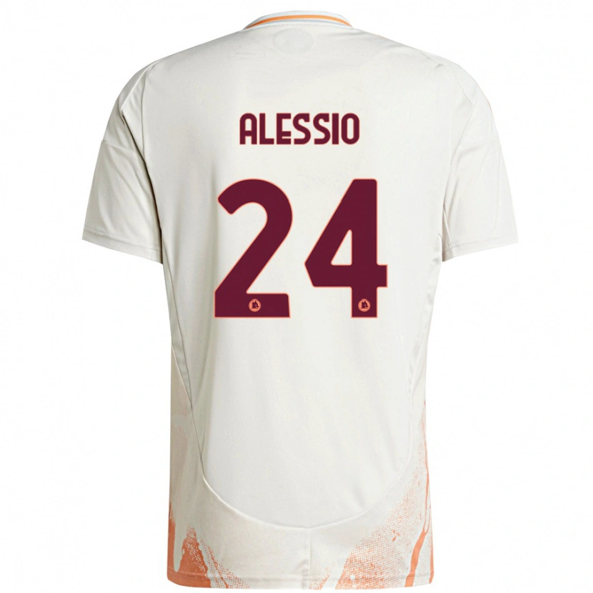 Danxen Dámské Filippo Alessio #24 Krémová Bílá Oranžová Daleko Hráčské Dresy 2024/25 Dres