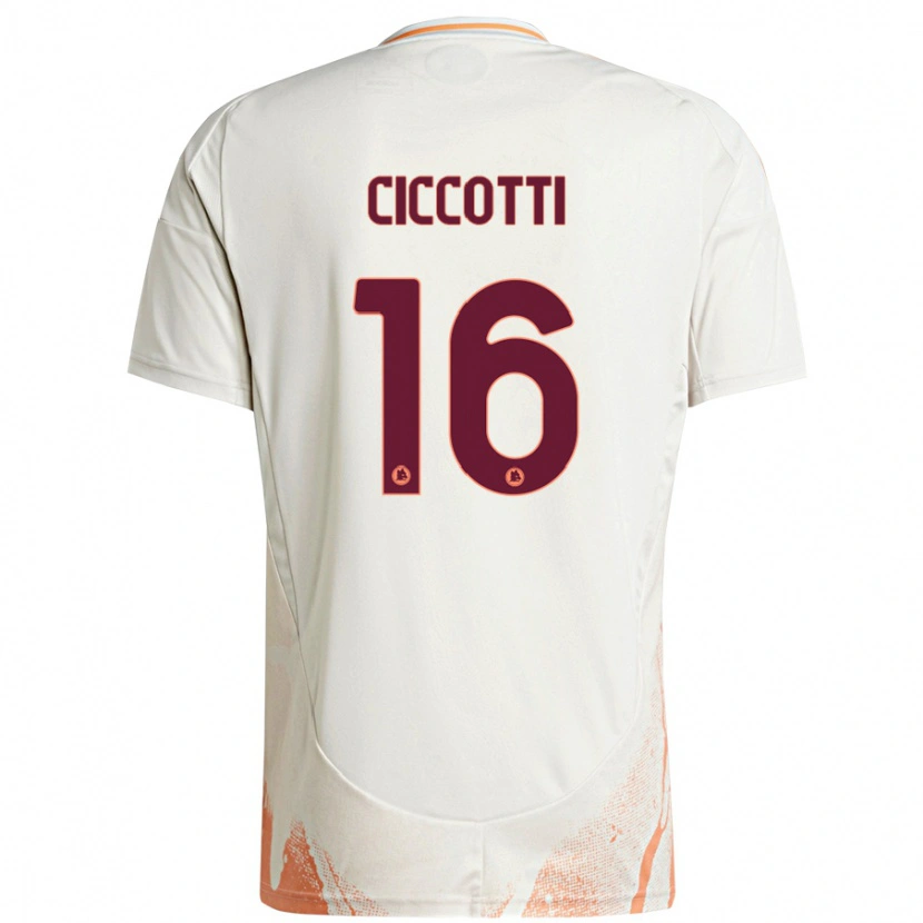 Danxen Dámské Claudia Ciccotti #16 Krémová Bílá Oranžová Daleko Hráčské Dresy 2024/25 Dres