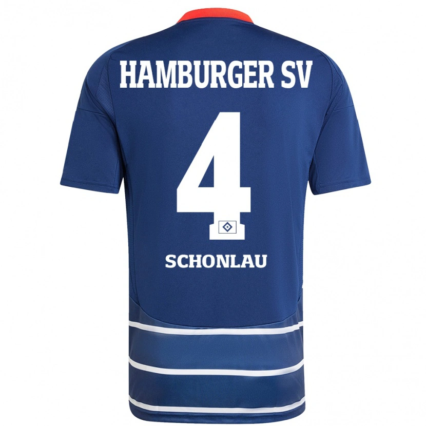 Danxen Dámské Sebastian Schonlau #4 Tmavě Modrá Daleko Hráčské Dresy 2024/25 Dres