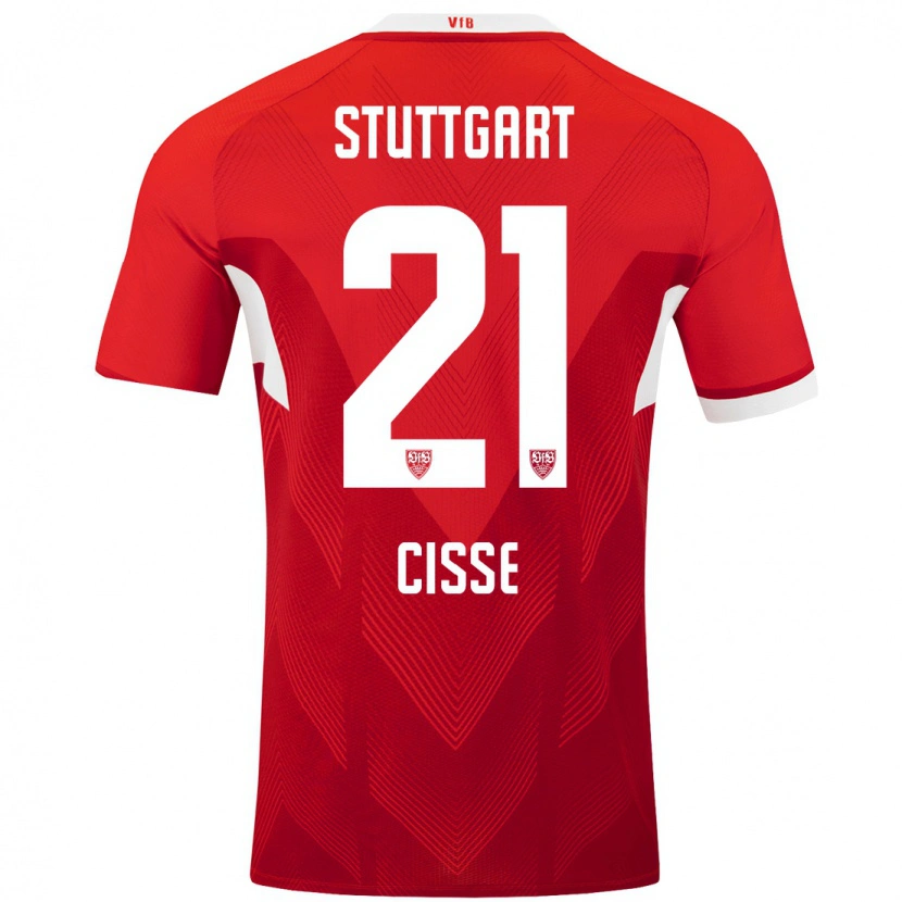 Danxen Dámské Moussa Cissé #21 Červená Bílá Daleko Hráčské Dresy 2024/25 Dres