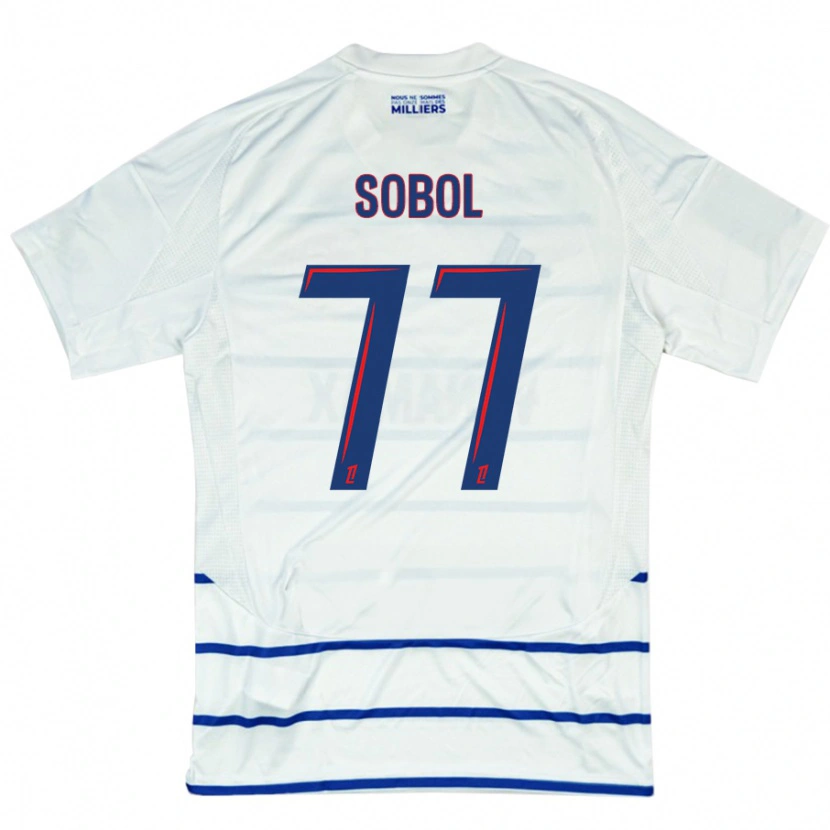 Danxen Dámské Eduard Sobol #77 Bílá Modrá Daleko Hráčské Dresy 2024/25 Dres