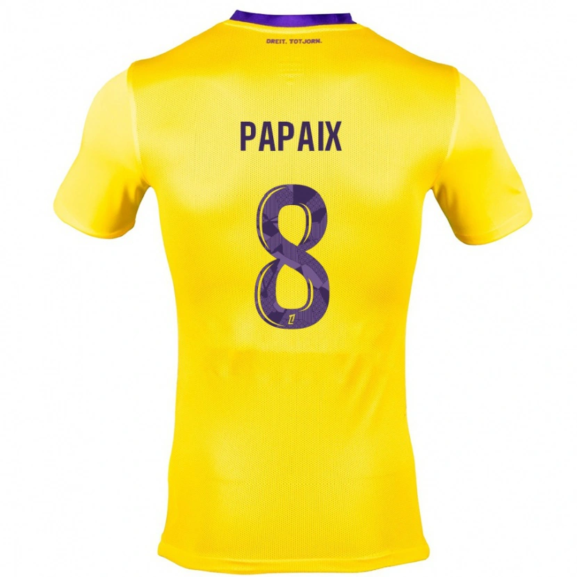 Danxen Dámské Pauline Papaix #8 Žlutá Fialová Daleko Hráčské Dresy 2024/25 Dres