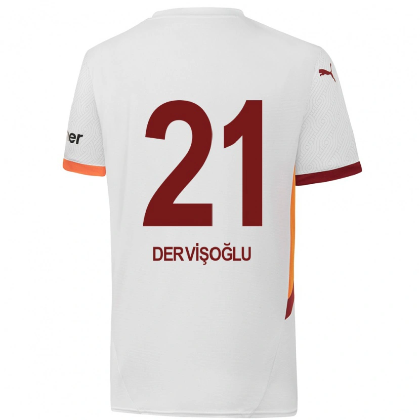 Danxen Dámské Halil Dervişoğlu #21 Bílá Žlutá Červená Daleko Hráčské Dresy 2024/25 Dres