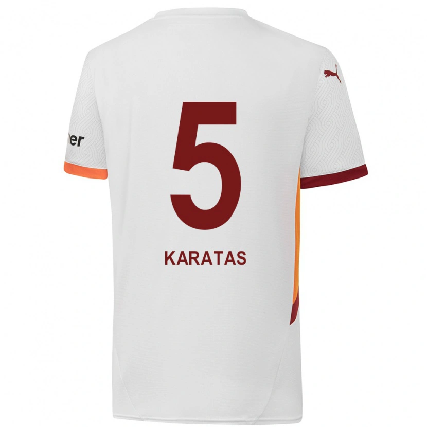 Danxen Dámské Eda Karataş #5 Bílá Žlutá Červená Daleko Hráčské Dresy 2024/25 Dres