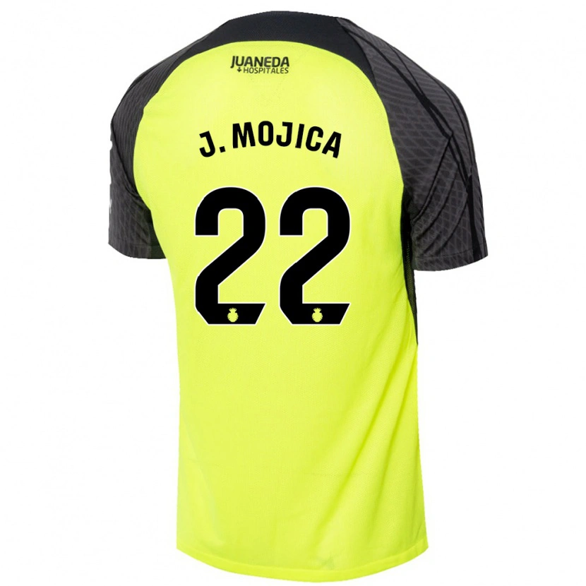 Danxen Dámské Johan Mojica #22 Fluorescenční Zelená Černá Daleko Hráčské Dresy 2024/25 Dres