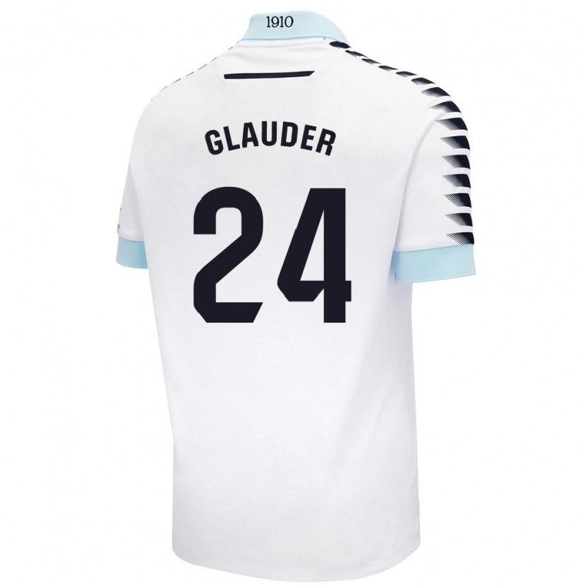 Danxen Dámské Cristian Glauder #24 Bílá Modrá Daleko Hráčské Dresy 2024/25 Dres