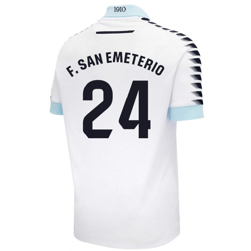 Danxen Dámské Fede San Emeterio #24 Bílá Modrá Daleko Hráčské Dresy 2024/25 Dres