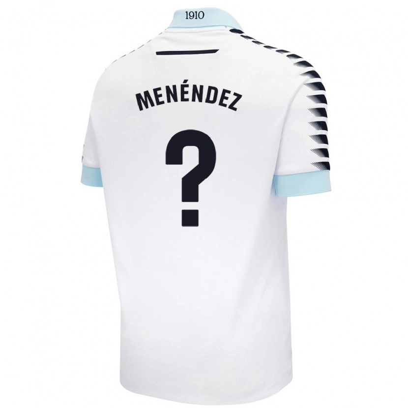 Danxen Dámské Jaime Menéndez #0 Bílá Modrá Daleko Hráčské Dresy 2024/25 Dres