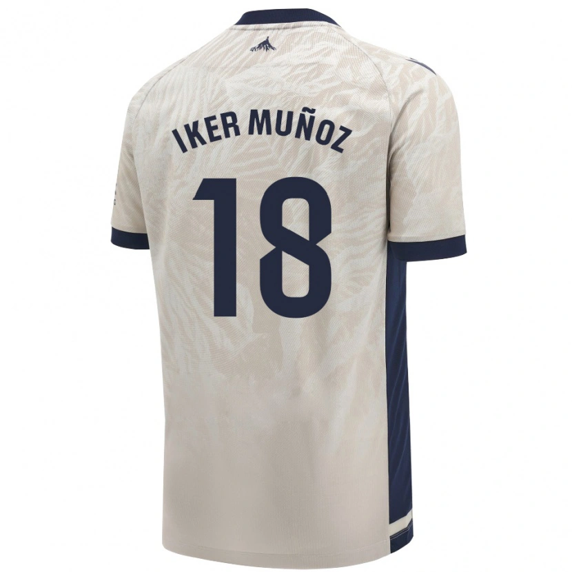 Danxen Dámské Iker Muñoz #18 Světle Šedá Daleko Hráčské Dresy 2024/25 Dres