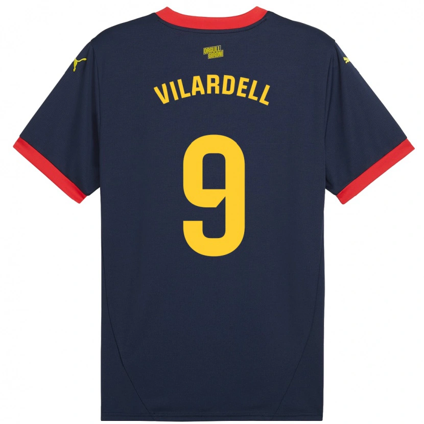 Danxen Dámské Júlia Vilardell #9 Tmavě Červená Daleko Hráčské Dresy 2024/25 Dres