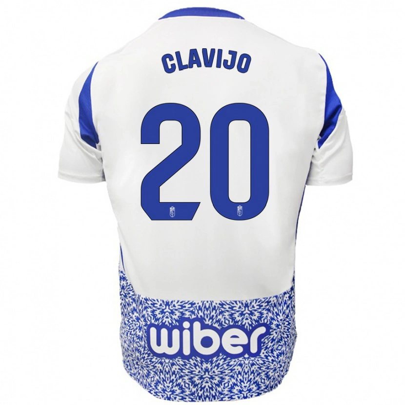 Danxen Dámské Dani Clavijo #20 Bílá Modrá Daleko Hráčské Dresy 2024/25 Dres